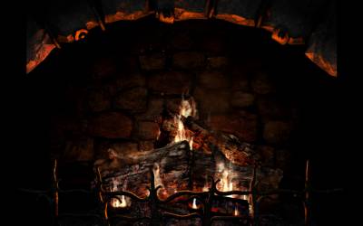 Fireplace 3D screensaver