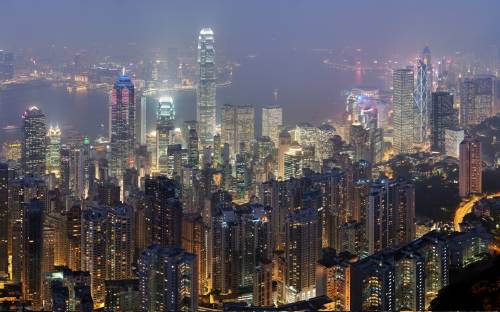 Гонг Конг ночью, Города и страны