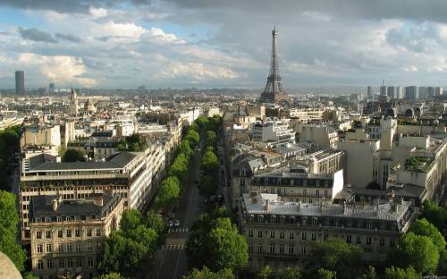 Панорама Парижа - Эйфелева башня, Города и страны