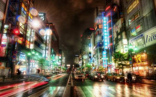 Ночной Токио Япония, Города и страны